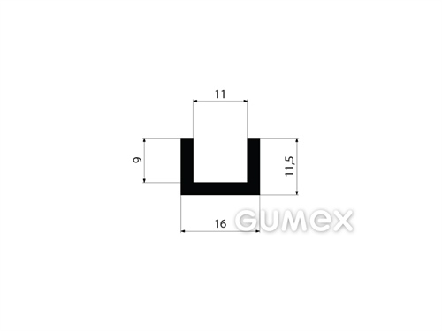 GUMMIPROFILE U-FORM - EPDM